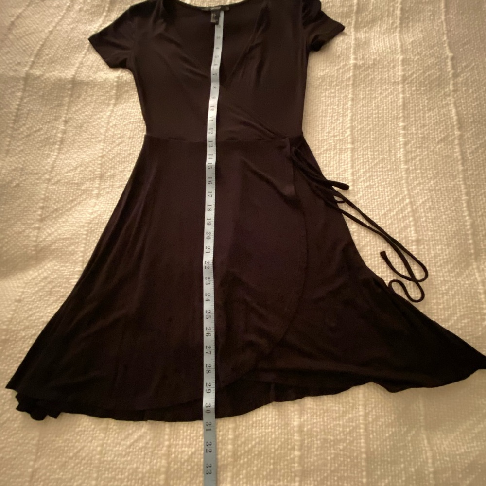 Forever 21 surplice dress black
